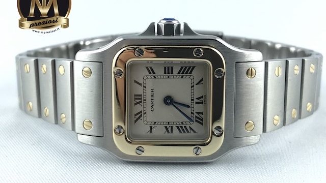 cartier santos lady acciaio oro usato