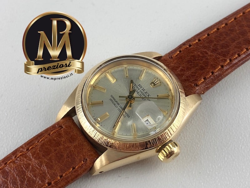 Rolex datejust lady 6927 18kt gold ghiera corteccia | MP Preziosi orologi