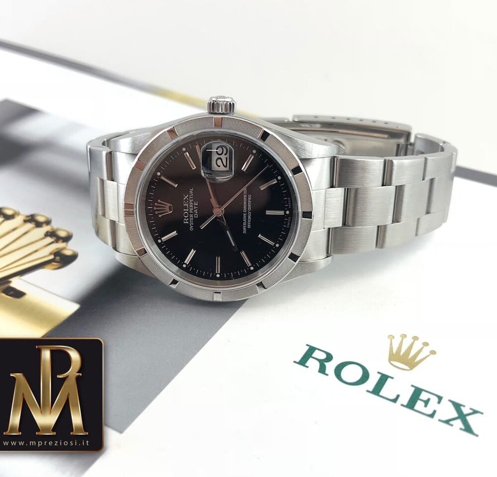 Rolex date- 5210 nero milano
