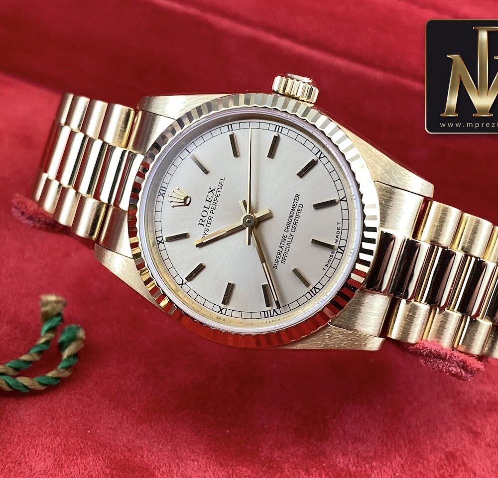 Rolex oyster perpetual 67518 18kt bracciale president pari al nuovo B&P