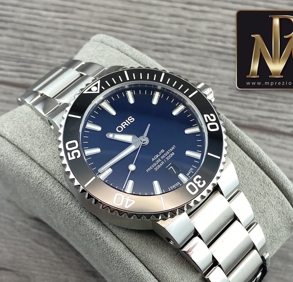 Oris aquis date 41,50 ref 0173377664135 new model 2020 blu4