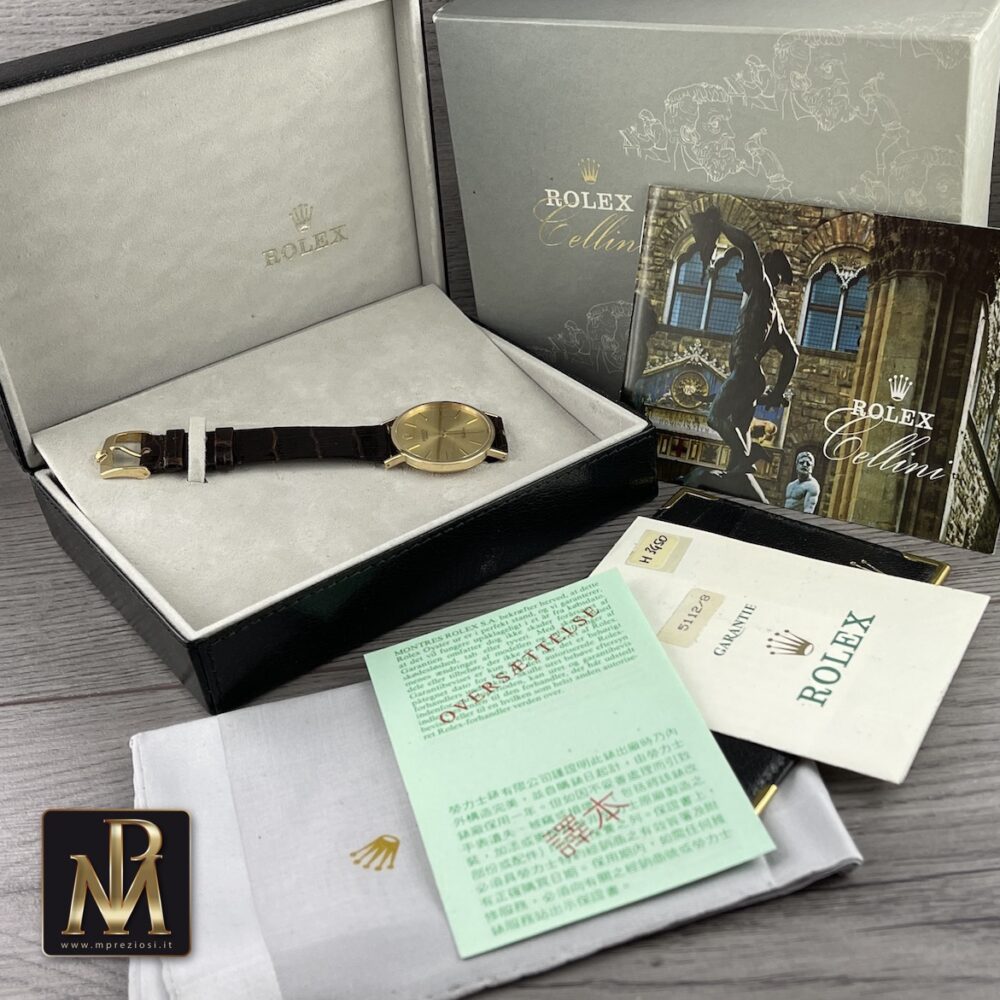 Rolex cellini 18kt 5112/8 full set like new mpreziosi orologi segrate