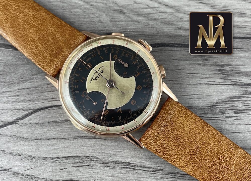 Vetta Chronograph Valjoux 22 rare bitone singer dial