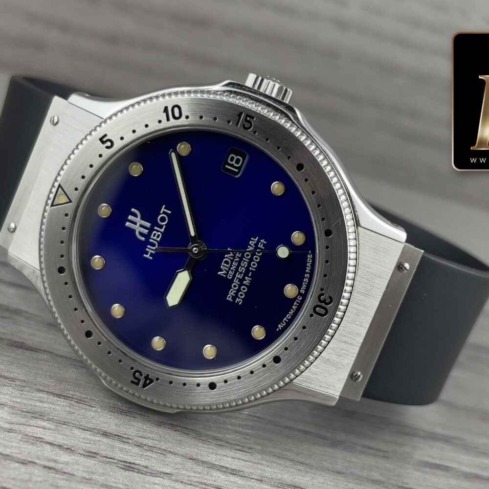 Hublot MDM 1553.1 diver box and papers plongeur
