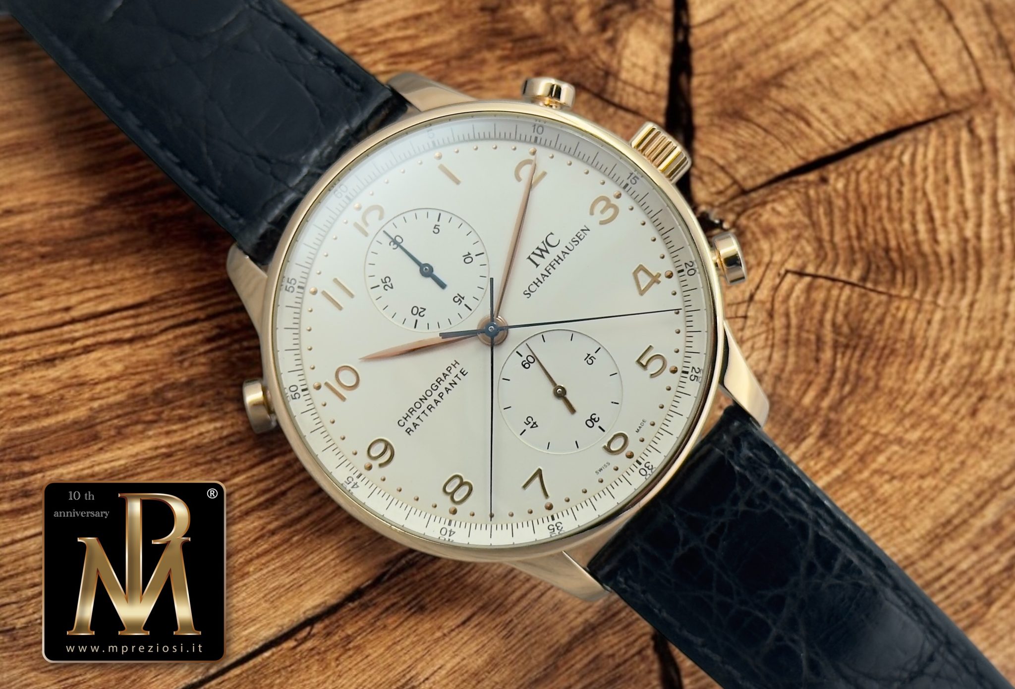 IWC Rattrapante 3712 18kt gold serviced mpreziosi Segrate