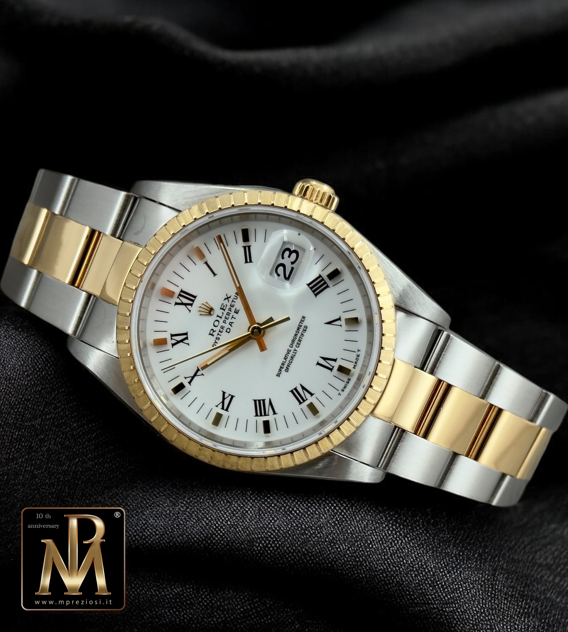 Rolex date 15223 quadrante bianco con garanzia Mpreziosi orologi segrate