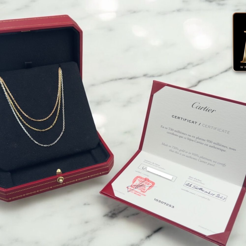 Cartier Trinity Collier – Oro Giallo Bianco e Rosa – 55 cm