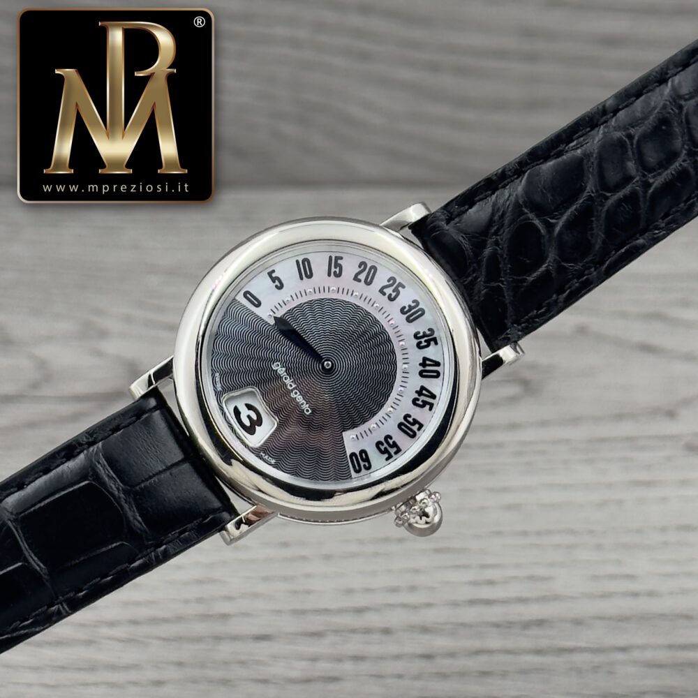 Gerald Genta Retro Classic Jump Hour White Gold 36mm G3634.7