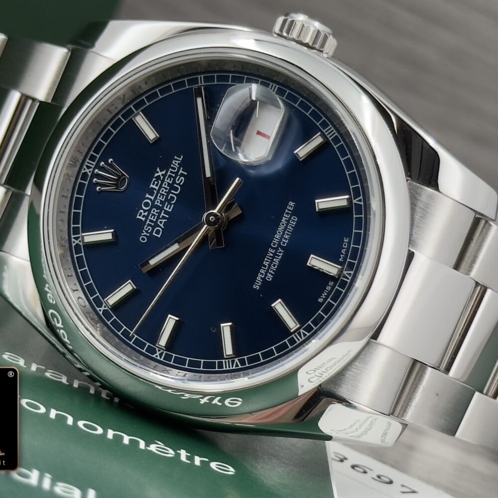 Rolex Datejust 116200 Scatola e garanzia quadrante blu
