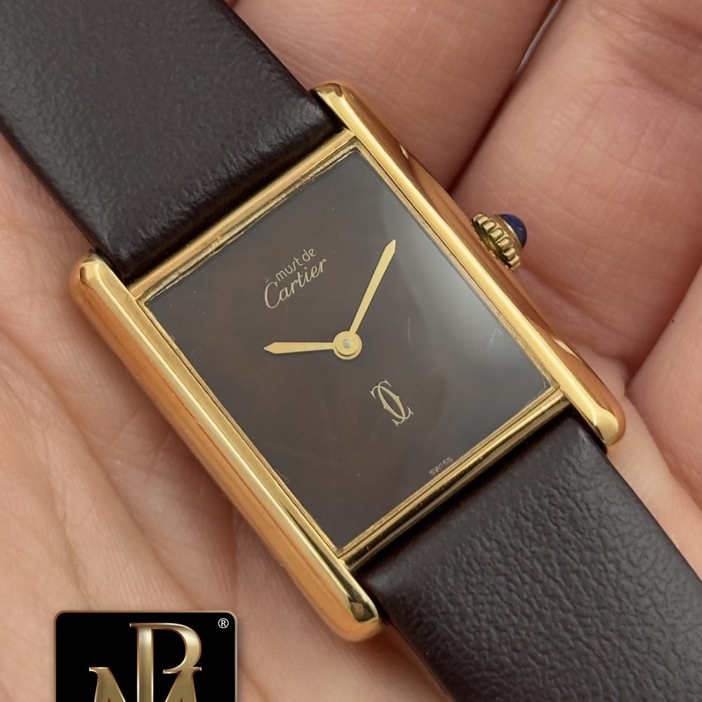 Cartier Must de Cartier Vermeil – Quadrante Burgundy Craquelé 23x31 mm