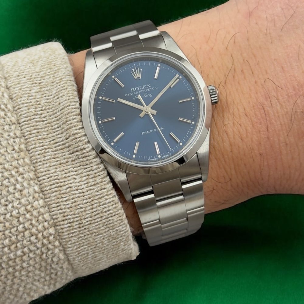 Rolex airking 14000 blu full set
