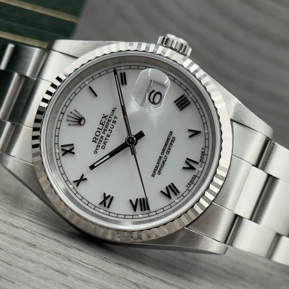 Rolex datejust 16234 white romain dial2