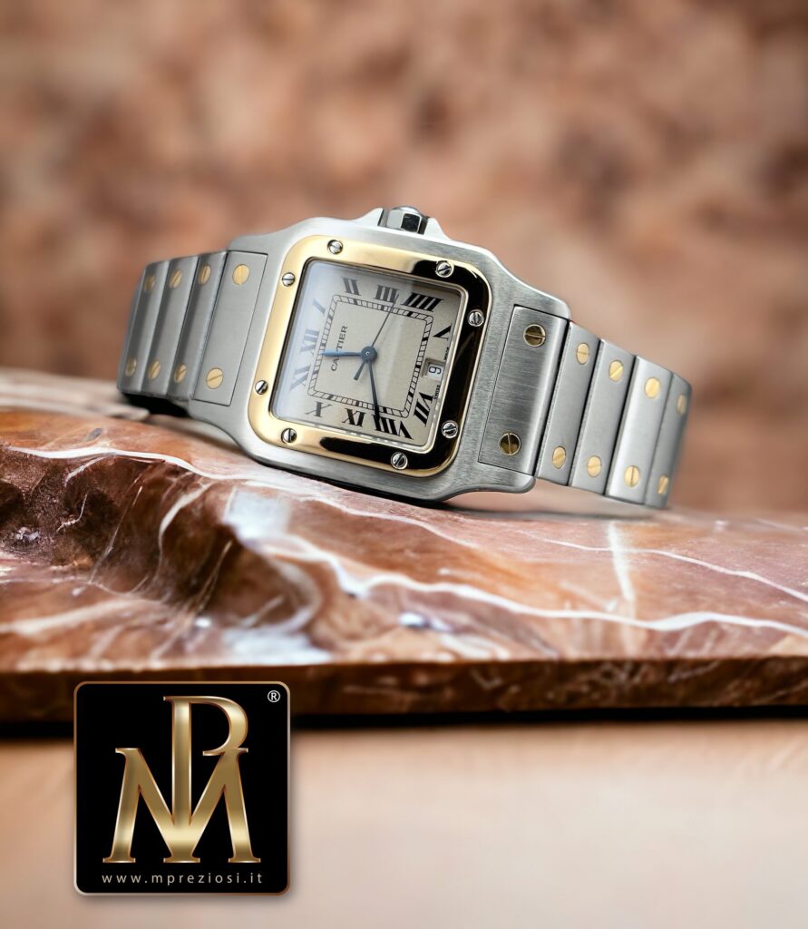 Cartier Santos su marmo, fotografia originale MPreziosi