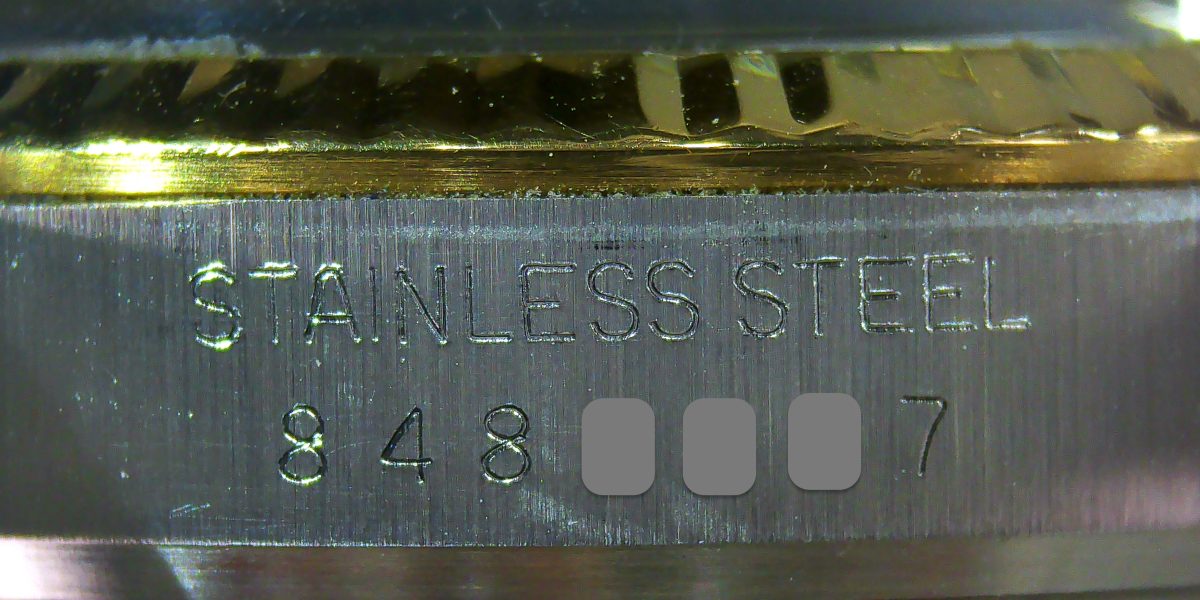 Seriale Rolex Posto tra le anse a ore 6