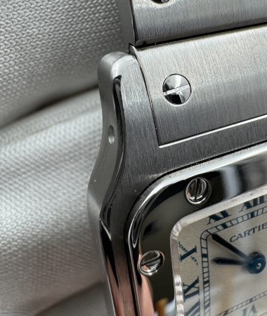 Cartier Santos Galbée 9057930: dettaglio cassa bracciale