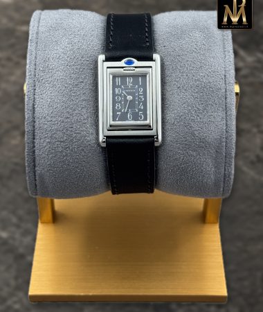 Cartier Tank Basculante 2386 in acciaio: vista frontale supporto