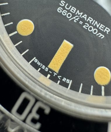 Rolex Submariner 5513 MK5: quadrante trizio ore sei