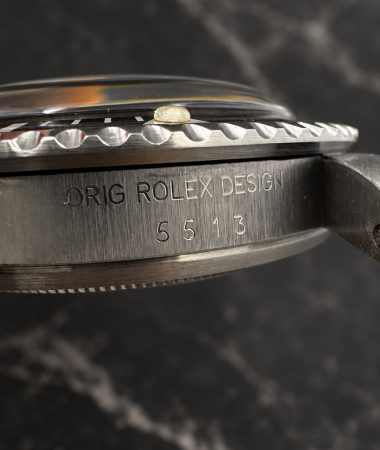 Rolex Submariner Maxi Dial MK5: referenza 5513 leggibile tra le anse, senza mano